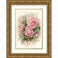 thumbnail image 1 of Vintage Apple Collection 11x14 Gold Ornate Wood Framed with Double Matting Museum Art Print Titled - Scotts Roses, 1 of 4