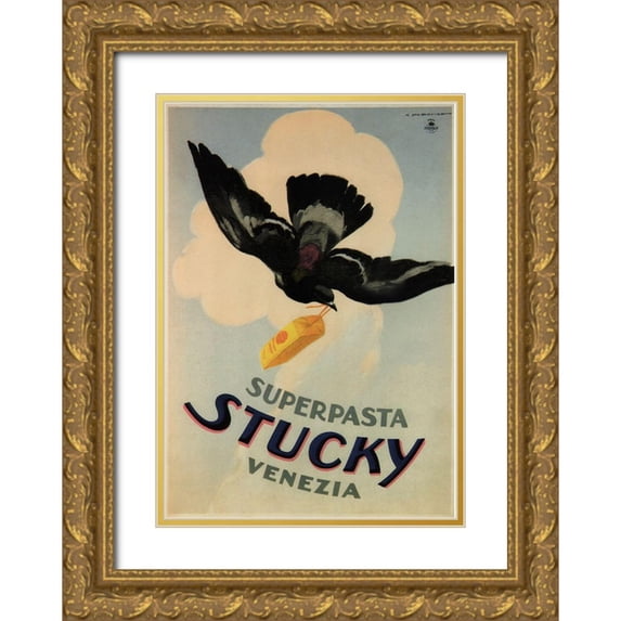 Vintage Apple Collection 11x14 Gold Ornate Wood Framed with Double Matting Museum Art Print Titled - Stucky Pasta