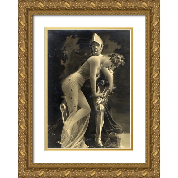 Vintage Apple Collection 11x14 Gold Ornate Wood Framed with Double Matting Museum Art Print Titled - beautiful_woman_vintage_photography