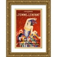thumbnail image 1 of Vintage Apple Collection 11x14 Gold Ornate Wood Framed with Double Matting Museum Art Print Titled - cappiello_laafemme_et_lenfant, 1 of 4