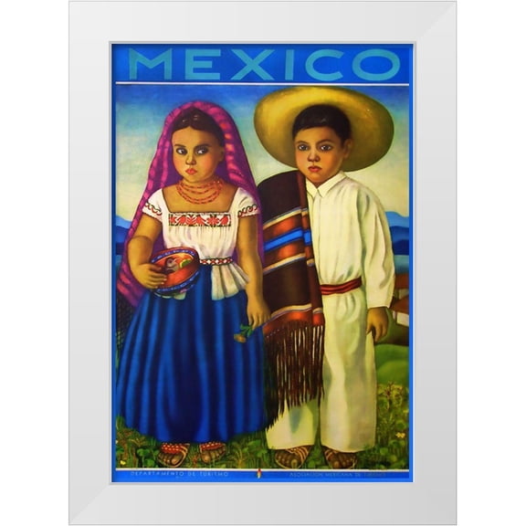 Vintage Apple Collection 11x14 White Modern Wood Framed Museum Art Print Titled - Botero Mexico