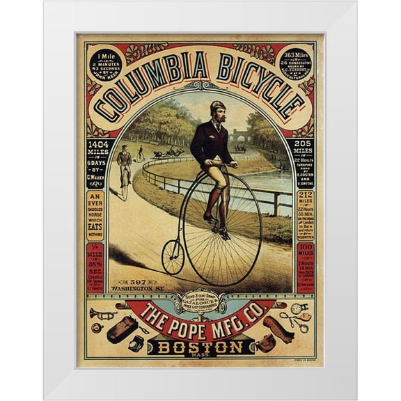 Vintage Apple Collection 11x14 White Modern Wood Framed Museum Art Print Titled - Columbia