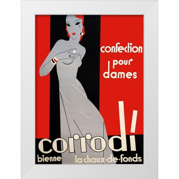 Vintage Apple Collection 11x14 White Modern Wood Framed Museum Art Print Titled - Corrodi Confection Paris