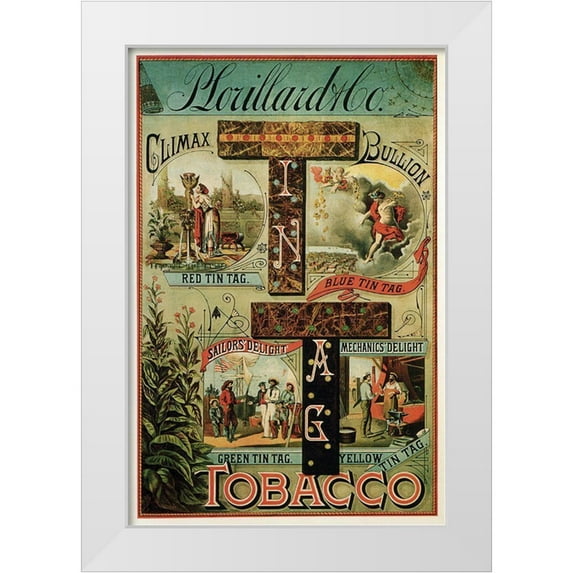 Vintage Apple Collection 11x14 White Modern Wood Framed Museum Art Print Titled - P Lorillard Tobacco