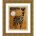 thumbnail image 1 of Vintage Apple Collection 12x14 Gold Ornate Wood Framed with Double Matting Museum Art Print Titled - Kenya, 1 of 4