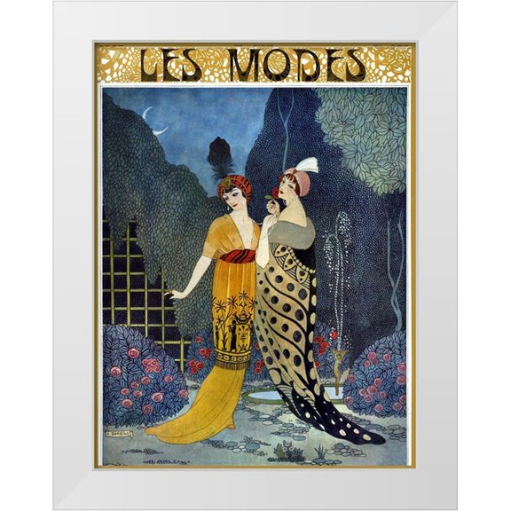 Vintage Apple Collection 12x14 White Modern Wood Framed Museum Art Print Titled - Art Deco Fashion Ladies