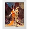 thumbnail image 1 of Vintage Apple Collection 12x14 White Modern Wood Framed Museum Art Print Titled - Barbier Two Ladies Under the Crescent Moon, 1 of 4