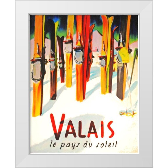 Vintage Apple Collection 12x14 White Modern Wood Framed Museum Art Print Titled - Valais