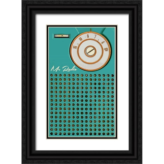 Vintage Apple Collection 12x18 Black Ornate Wood Framed with Double Matting Museum Art Print Titled - Transistor 1