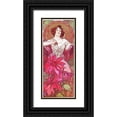 thumbnail image 1 of Vintage Apple Collection 12x24 Black Ornate Wood Framed with Double Matting Museum Art Print Titled - Mucha Ruby, 1 of 4