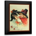 thumbnail image 1 of Vintage Apple Collection 13x18 Black Modern Framed Museum Art Print Titled - Little Witch And Halloween Kitty.tif, 1 of 5