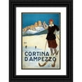 thumbnail image 1 of Vintage Apple Collection 13x18 Black Ornate Wood Framed with Double Matting Museum Art Print Titled - Cortina, 1 of 4
