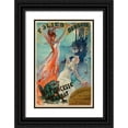 thumbnail image 1 of Vintage Apple Collection 13x18 Black Ornate Wood Framed with Double Matting Museum Art Print Titled - Folies Bergere Pal, 1 of 4
