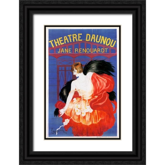 Vintage Apple Collection 13x18 Black Ornate Wood Framed with Double Matting Museum Art Print Titled - theater_daunou