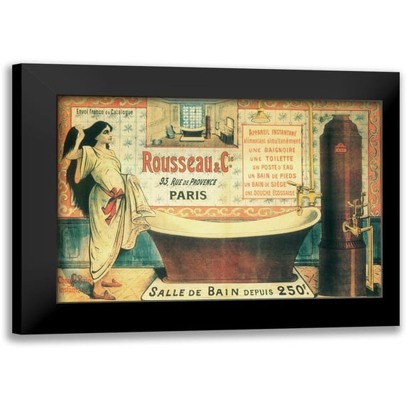 Vintage Apple Collection 14x11 Black Modern Framed Museum Art Print Titled - Salle de Bain