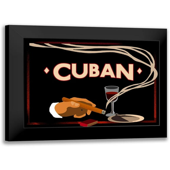 Vintage Apple Collection 14x11 Black Modern Framed Museum Art Print Titled - cuban