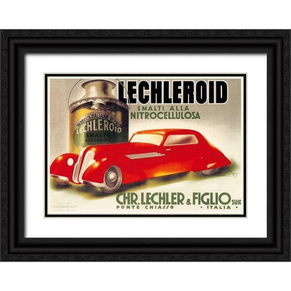 Vintage Apple Collection 14x11 Black Ornate Wood Framed with Double Matting Museum Art Print Titled - Lechleroid