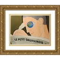 thumbnail image 1 of Vintage Apple Collection 14x11 Gold Ornate Wood Framed with Double Matting Museum Art Print Titled - artdeco_french_newspaper, 1 of 4