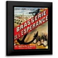 thumbnail image 1 of Vintage Apple Collection 14x18 Black Modern Framed Museum Art Print Titled - Brasserie de Esperance, 1 of 5