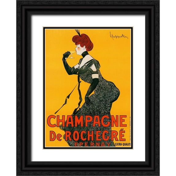 Vintage Apple Collection 14x18 Black Ornate Wood Framed with Double Matting Museum Art Print Titled - derochegre_champagne