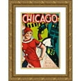 thumbnail image 1 of Vintage Apple Collection 14x18 Gold Ornate Wood Framed with Double Matting Museum Art Print Titled - Chicago Red Dress, 1 of 4
