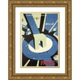 thumbnail image 1 of Vintage Apple Collection 14x18 Gold Ornate Wood Framed with Double Matting Museum Art Print Titled - Jugoslovenski Paris, 1 of 4