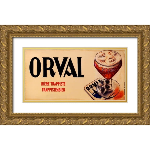 Vintage Apple Collection 14x9 Gold Ornate Wood Framed with Double Matting Museum Art Print Titled - Orval 2