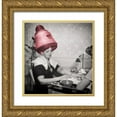 thumbnail image 1 of Vintage Apple Collection 15x16 Gold Ornate Wood Framed with Double Matting Museum Art Print Titled - Pink Hair Dryer, 1 of 4