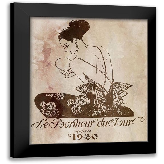 Vintage Apple Collection 15x17 Black Modern Framed Museum Art Print Titled - Bonheur
