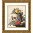 thumbnail image 1 of Vintage Apple Collection 15x17 Gold Ornate Wood Framed with Double Matting Museum Art Print Titled - Hipster Skull, 1 of 4