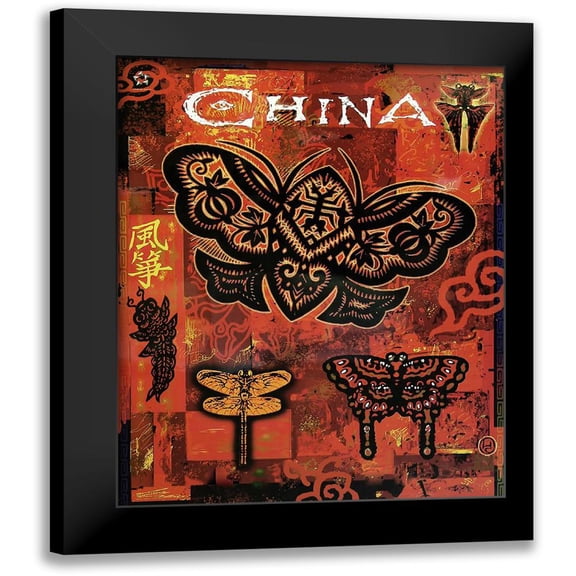 Vintage Apple Collection 15x18 Black Modern Framed Museum Art Print Titled - China travel poster