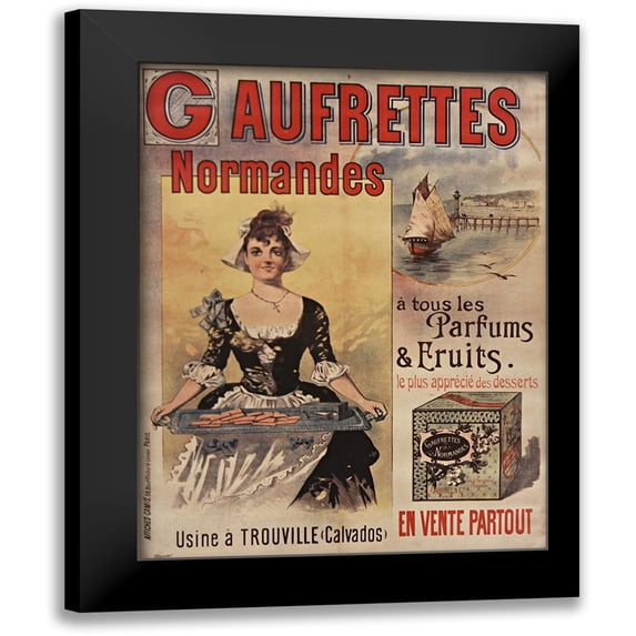 Vintage Apple Collection 15x18 Black Modern Framed Museum Art Print Titled - Gaufrettes Normandes