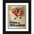 thumbnail image 1 of Vintage Apple Collection 15x18 Black Ornate Wood Framed with Double Matting Museum Art Print Titled - French Wine, 1 of 4