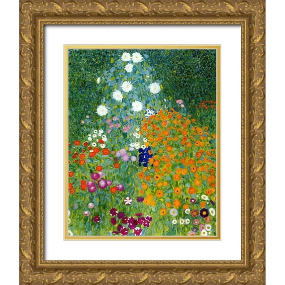 Vintage Apple Collection 15x18 Gold Ornate Wood Framed with Double Matting Museum Art Print Titled - farm_garden_6000