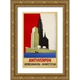 thumbnail image 1 of Vintage Apple Collection 16x24 Gold Ornate Wood Framed with Double Matting Museum Art Print Titled - Antwerpen, 1 of 4