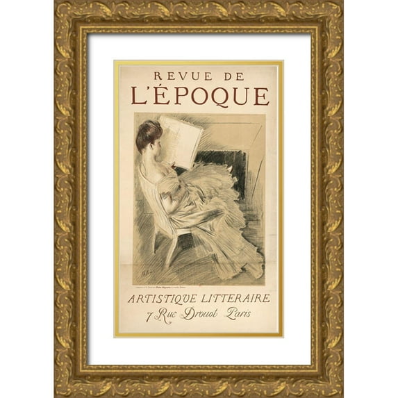 Vintage Apple Collection 16x24 Gold Ornate Wood Framed with Double Matting Museum Art Print Titled - Revue Epoch
