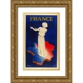 thumbnail image 1 of Vintage Apple Collection 16x24 Gold Ornate Wood Framed with Double Matting Museum Art Print Titled - capiello_france, 1 of 4