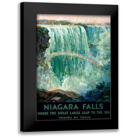 Vintage Apple Collection 17x24 Black Modern Framed Museum Art Print Titled - Niagara Falls