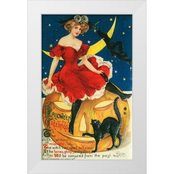Vintage Apple Collection 17x24 White Modern Wood Framed Museum Art Print Titled - Halloween Red Dress Large.tif