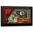 thumbnail image 1 of Vintage Apple Collection 18x13 Black Modern Framed Museum Art Print Titled - Halloween Out The Window.tif, 1 of 5