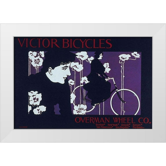 Vintage Apple Collection 18x13 White Modern Wood Framed Museum Art Print Titled - Bike 04