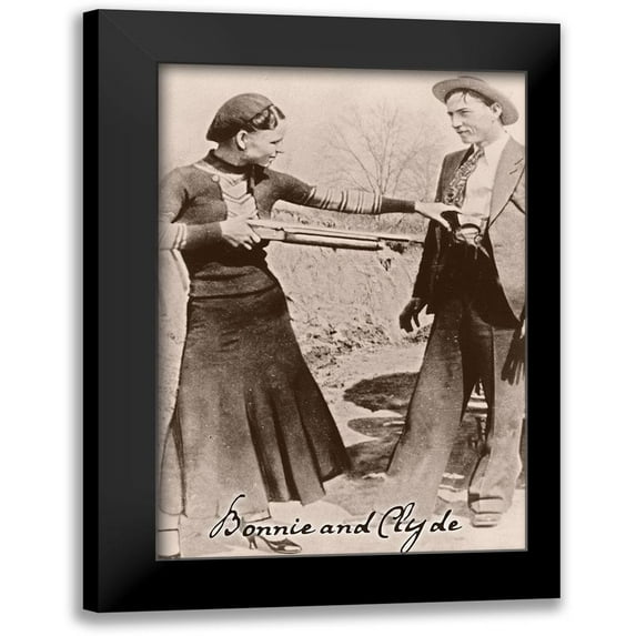 Vintage Apple Collection 18x24 Black Modern Framed Museum Art Print Titled - Bonnie And Clyde I