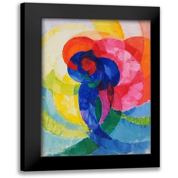 Vintage Apple Collection 18x24 Black Modern Framed Museum Art Print Titled - František Kupka - Red and Blue Disks