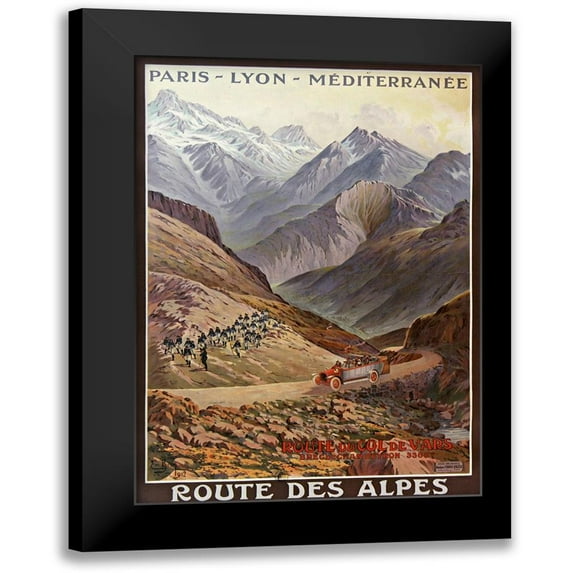 Vintage Apple Collection 18x24 Black Modern Framed Museum Art Print Titled - Route Des Alpes