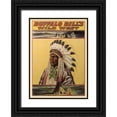 thumbnail image 1 of Vintage Apple Collection 18x24 Black Ornate Wood Framed with Double Matting Museum Art Print Titled - Buffalo Bills Wild West V, 1 of 4