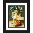 thumbnail image 1 of Vintage Apple Collection 18x24 Black Ornate Wood Framed with Double Matting Museum Art Print Titled - Pears II, 1 of 4