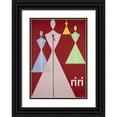 thumbnail image 1 of Vintage Apple Collection 18x24 Black Ornate Wood Framed with Double Matting Museum Art Print Titled - Riri, 1 of 4