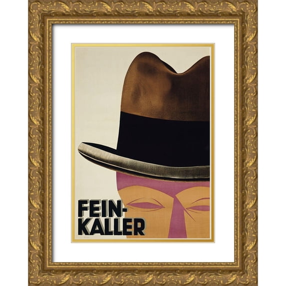 Vintage Apple Collection 18x24 Gold Ornate Wood Framed with Double Matting Museum Art Print Titled - Art Deco Hat