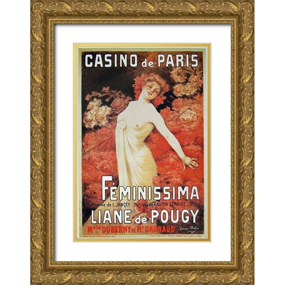 Vintage Apple Collection 18x24 Gold Ornate Wood Framed with Double Matting Museum Art Print Titled - Feminissa (2)