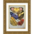 thumbnail image 1 of Vintage Apple Collection 18x24 Gold Ornate Wood Framed with Double Matting Museum Art Print Titled - Les Papillons Multicolor, 1 of 4